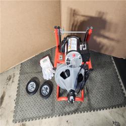 HOUSTON LOCATION - AS-IS RIDGID K-400 Drain Cleaning Snake Auger 120-Volt Drum Machine with C-32IW 3/8 in. X 75 Ft. Cable + 4-Piece Tool Set & Gloves