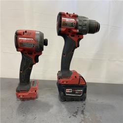 AS-IS - MILWAUKEE FUEL 18V Lithium-Ion Brushless Cordless Hammer Drill and Impact Driver Combo Kit