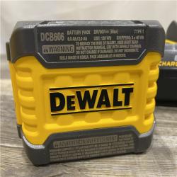 AS-IS DEWALT FLEXVOLT 20V/60V MAX Lithium-Ion 6.0Ah Battery Pack with 6 Amp Output Charger