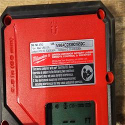 HOUSTON LOCATION - AS-IS MILWAUKEE GREEN INTERIOR ROTARY LASER REMOTE CONTROL & RECEIVER (TOOL ONLY)