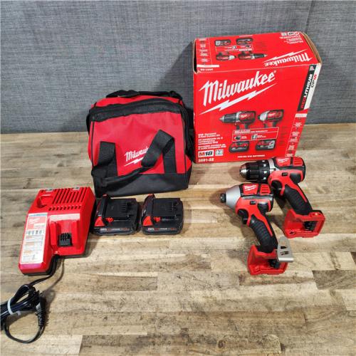 HOUSTON LOCATION - AS-IS Milwaukee M18 Brushed Cordless (2-Tool) Drill/Driver and Impact Driver Kit