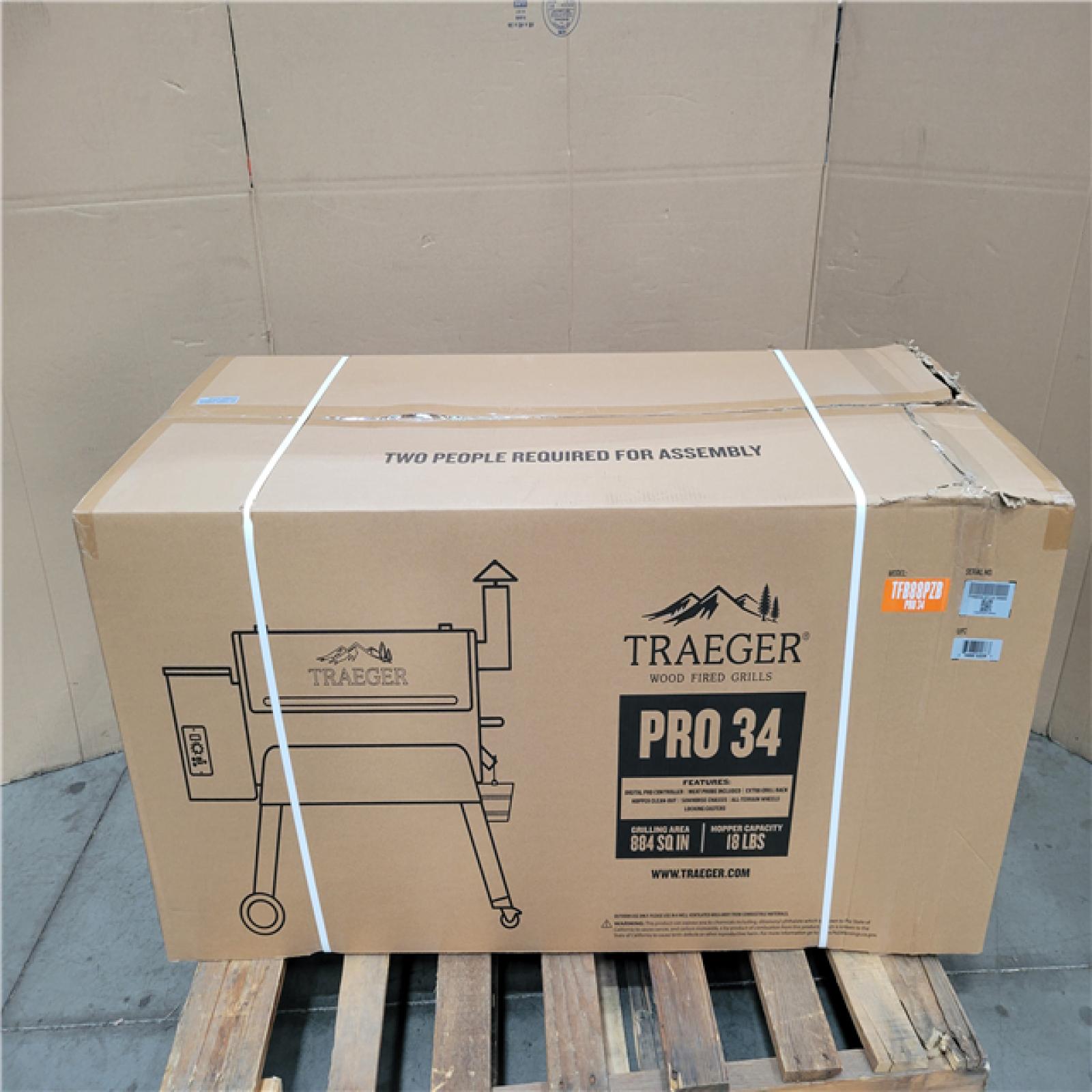 CALIFORNIA AS-IS NEW Traeger Pro 34 Wood Pellet Grill and Smoker