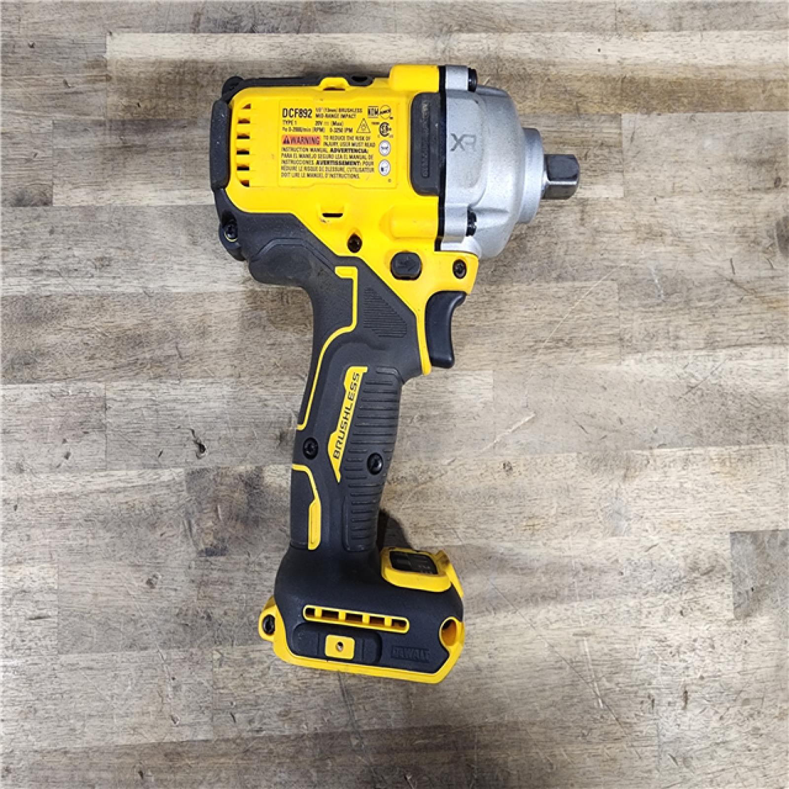 HOUSTON LOCATION - AS-IS DEWALT DCF892B 20V MAX XR Impact Wrench, 1/2 (TOOL ONLY)