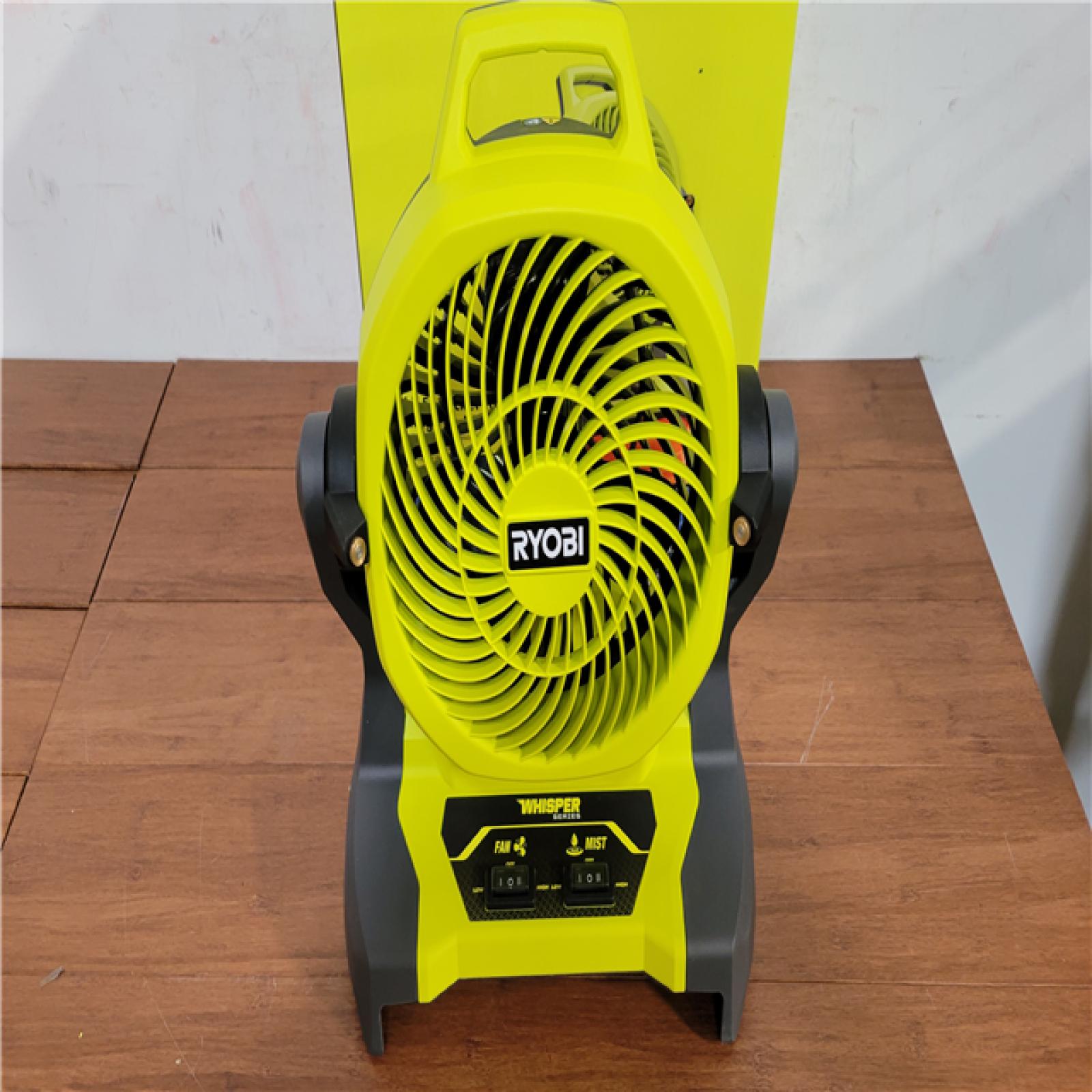 California NEW Ryobi One+ 18V 7.5 Bucket Top Misting Fan Kit  Includes (1) Battery & Charger