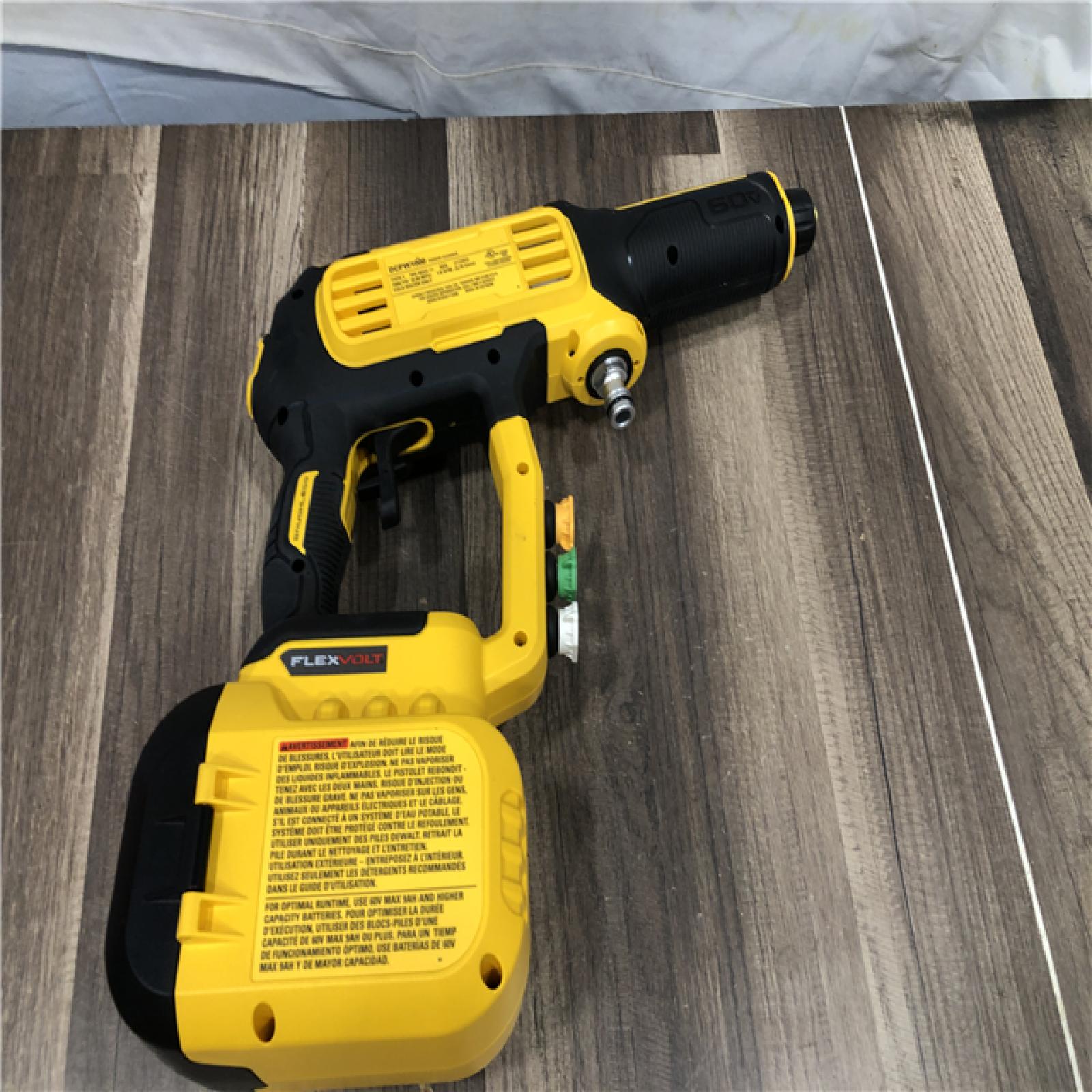 AS-IS DEWALT FLEXVOLT 60V MAX 1000 PSI 1.0 GPM Cold Water Cordless Battery Power Cleaner (Tool Only)