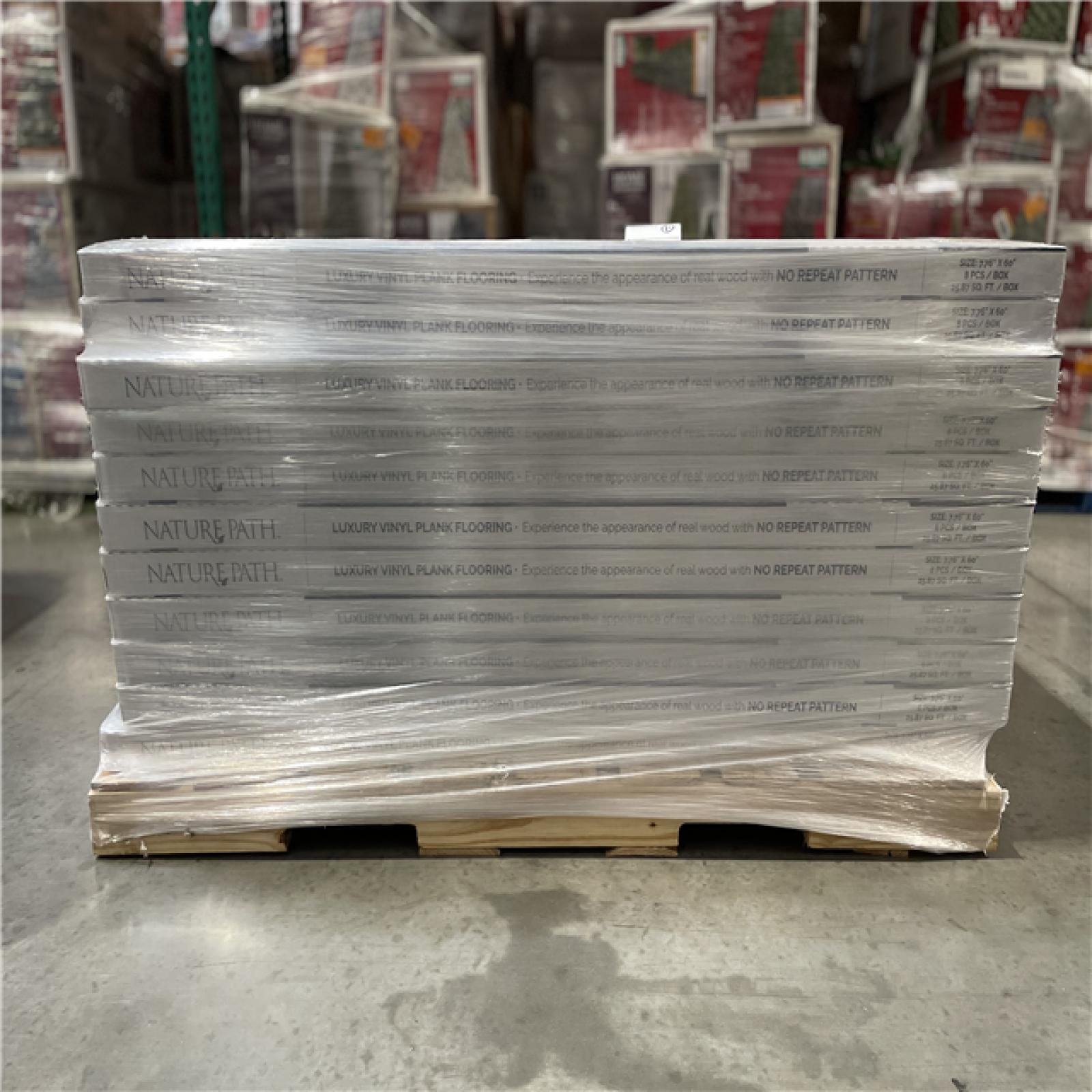 DALLAS LOCATION- Nature Path Shadow Oak Vinyl Plank Flooring Pallet(55 CASES)