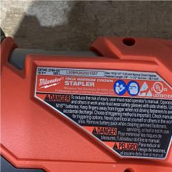 Houston Location AS-IS Milwaukee FUEL 18-Volt Lithium-Ion Brushless Cordless 18-Gauge 1/4 in. Narrow Crown Stapler (Tool-Only)