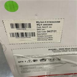 DALLAS LOCATION- NEW!- RYOBI 3 600-Watt Gasoline Powered Recoil Start Portable Generator