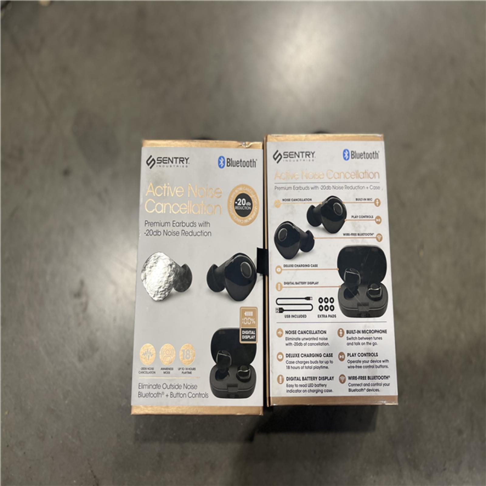 DALLAS LOCATION - NEW SENTRY INDUSTRIES MIXED WIRELESS EARBUDS (LOT OF 8)