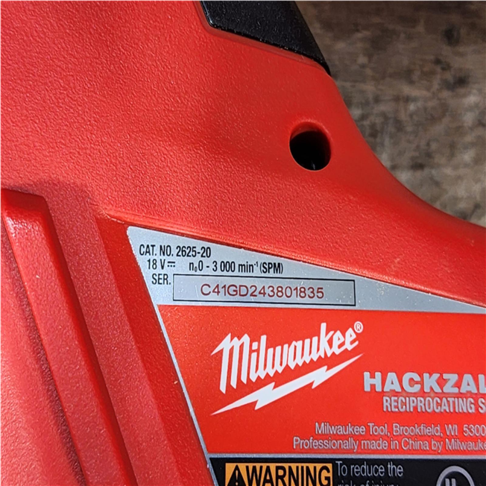 Houston Location AS-IS Milwaukee Circular Saw and Hackzall and Battery