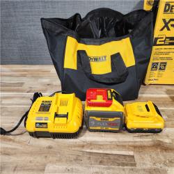 HOUSTON LOCATION - AS-IS (APPEARS LIKE NEW) DEWALT 20V Lithium-Ion Cordless 2-Tool Combo Kit with 20V/60V FLEXVOLT 9 Ah Battery  4 Ah Battery and Charger