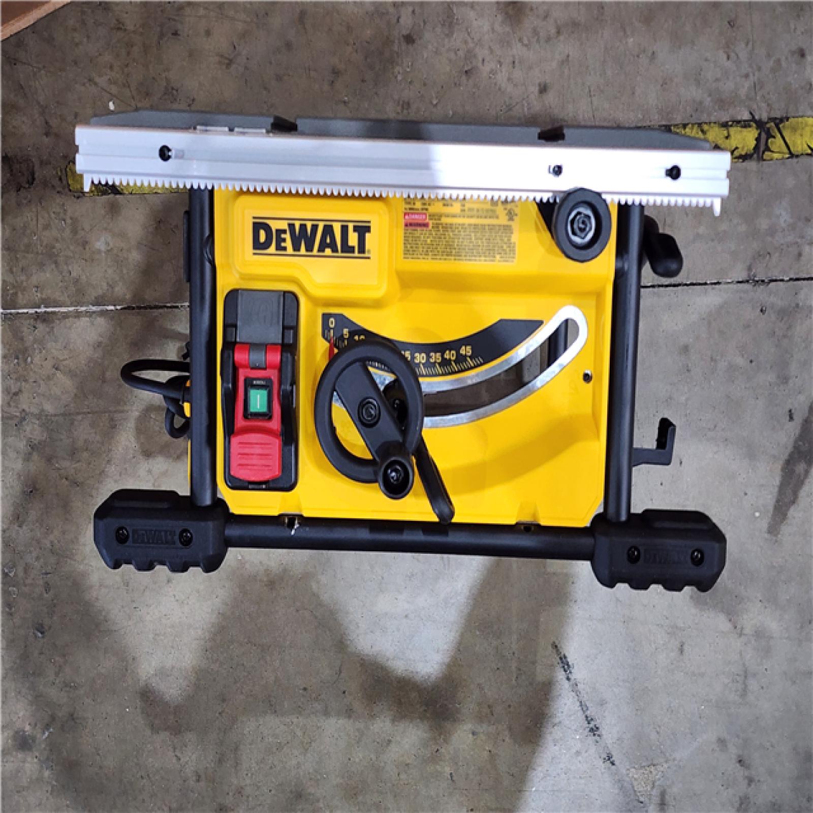 HOUSTON LOCATION - AS-IS DEWALT 15 Amp Corded 8-1/4 in. Compact Jobsite Tablesaw with Compact Table Saw Stand