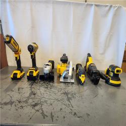 AS-IS- 20-Volt MAX Lithium-Ion Cordless 7-Tool Combo Kit with 2.0 Ah Battery  5.0 Ah Battery and Charger