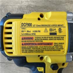 AS-IS DEWALT 20V MAX Lithium-Ion Cordless 1/2 in. Impact Wrench Kit