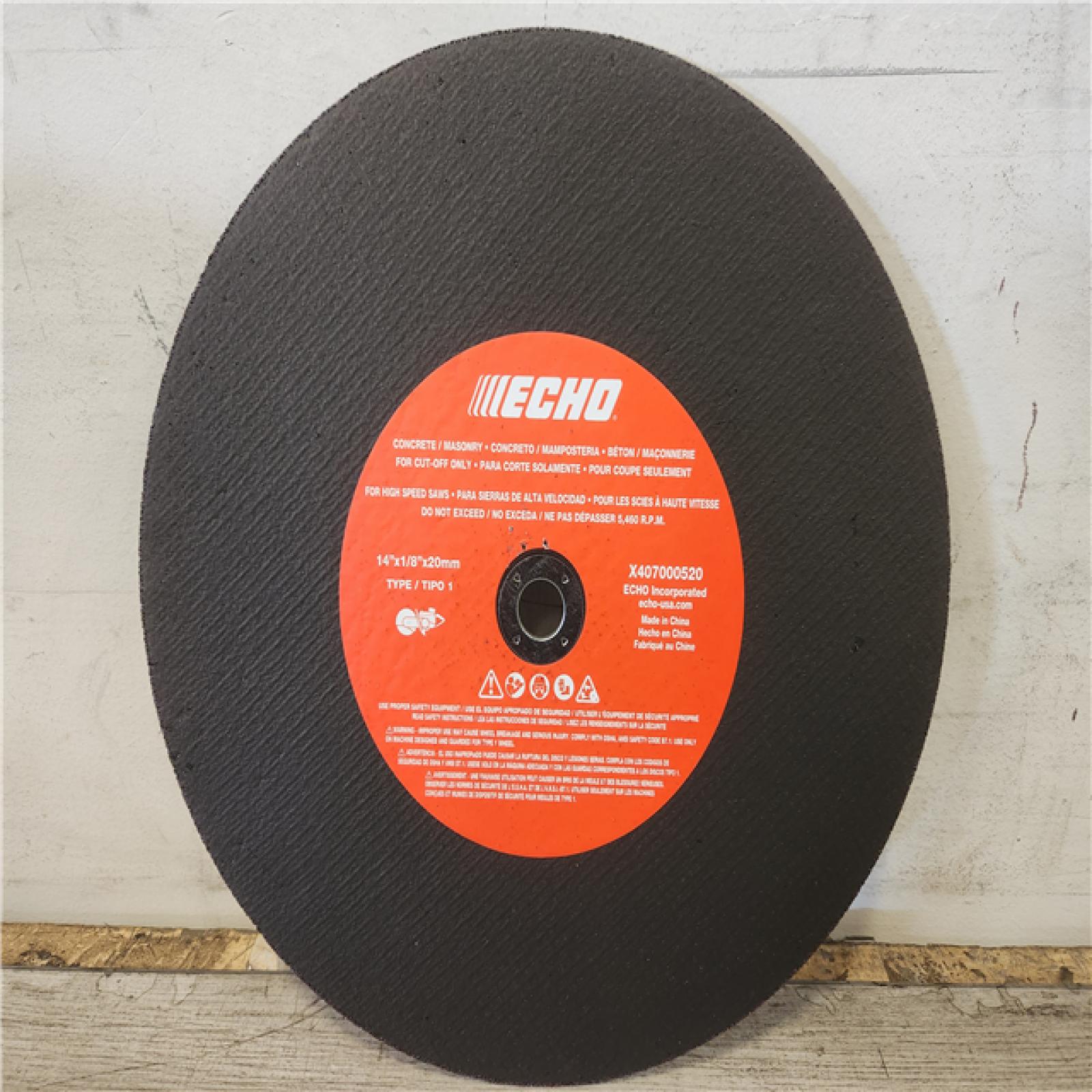 Phoenix NEW ECHO 14 in. 73.5 cc 2-Stroke Gas Concrete Masonry Pro Cut-Off Saw with Decompression Valve and Abrasive Blade and Water Valve