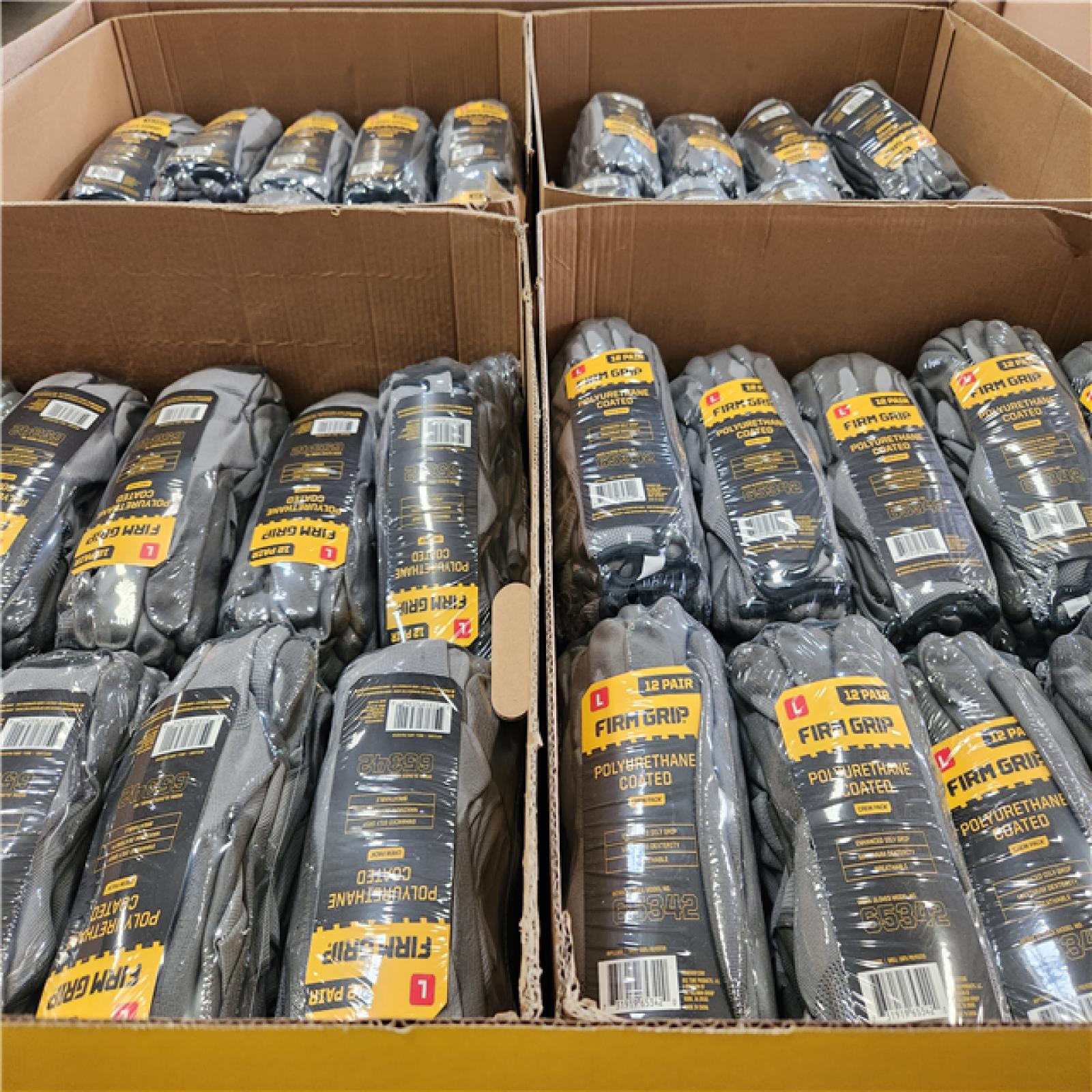Phoenix NEW FIRM GRIP Large Polyurethane Grip Work Gloves Pallet (400-Gloves)