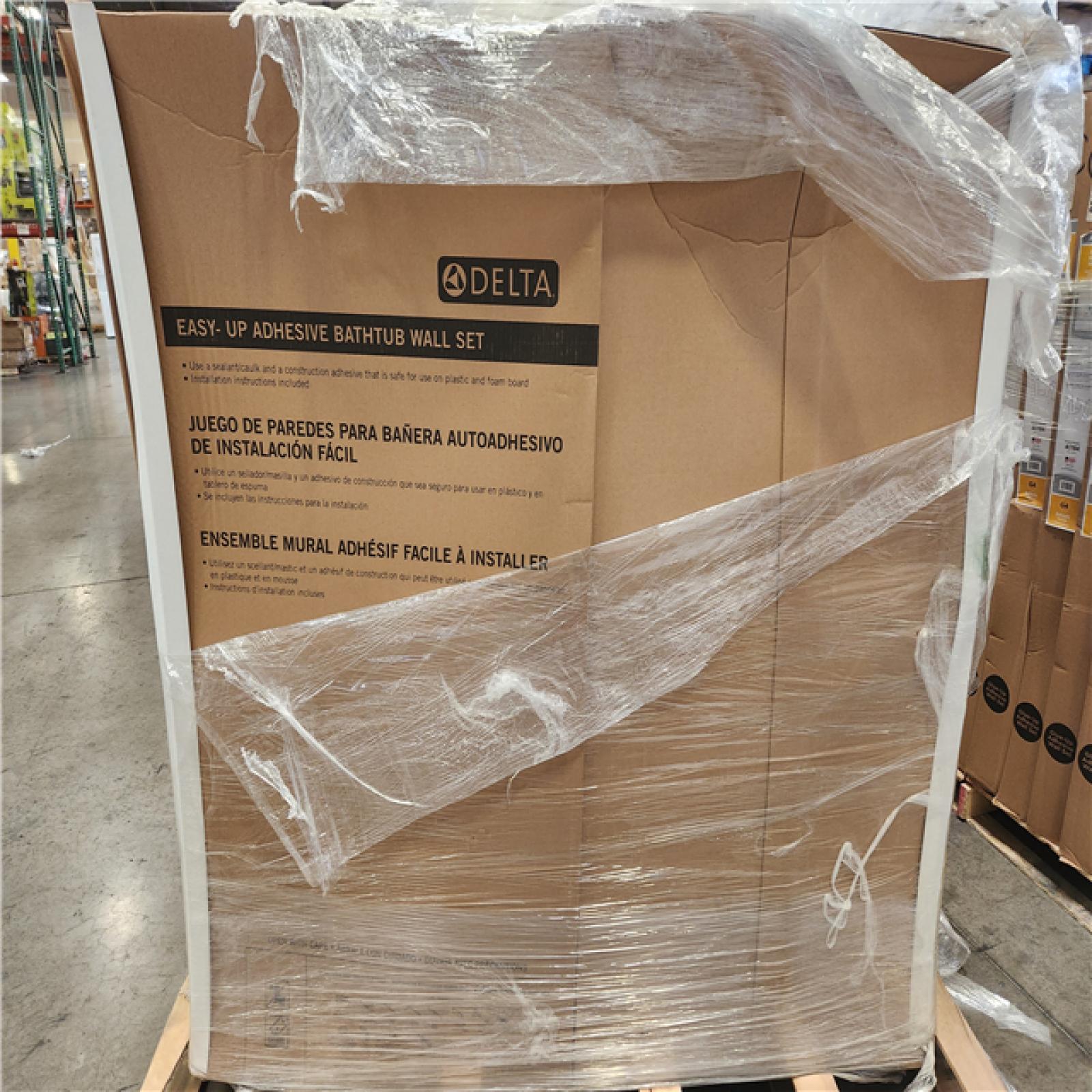 Phoenix Location NEW Delta Allura 60 in. W x 58 in. H Five Piece Glue Up Bathtub Surrounds in High Gloss White Pallet (20 Total)