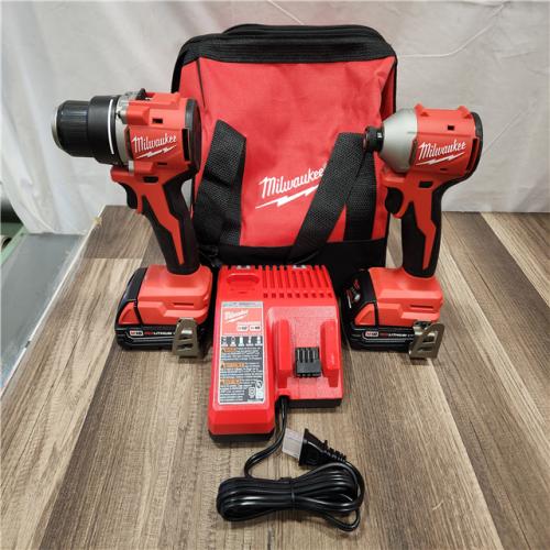 AS-IS- Milwaukee M18 Compact Brushless 2-Tool Combo Kit