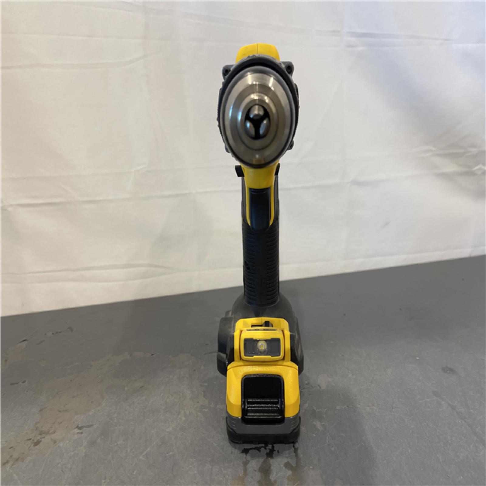 AS-IS - DEWALT 20V Compact Cordless 1/2 in. Hammer Drill and 20V MAX POWERSTACK Compact Battery Starter Kit