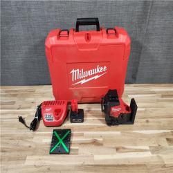 HOUSTON LOCATION - AS-IS Milwaukee  12-Volt Lithium-Ion Cordless Green 250 ft. 3-Plane Laser Level Kit