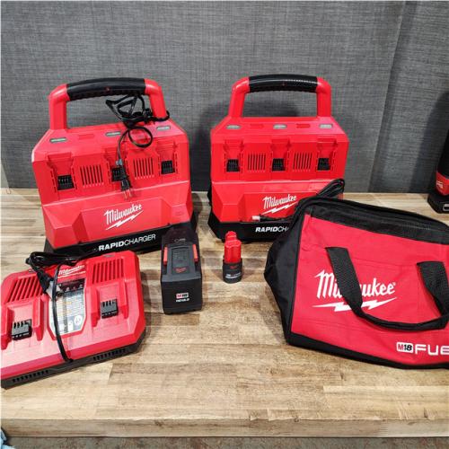 Houston Location AS-IS Milwaukee Rapid Chargers QTY/2 and Batteries QTY/2 with Charger