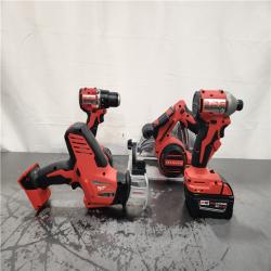 AS-IS- Milwaukee M18 Cordless Brushless 4 Tool Combo Kit