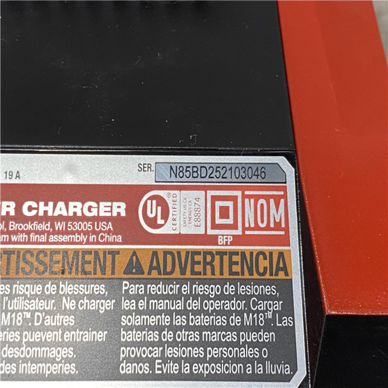 AS-IS Milwaukee 18V Lithium-Ion REDLITHIUM FORGE 8.0 Ah Battery Pack with 18V Super Charger