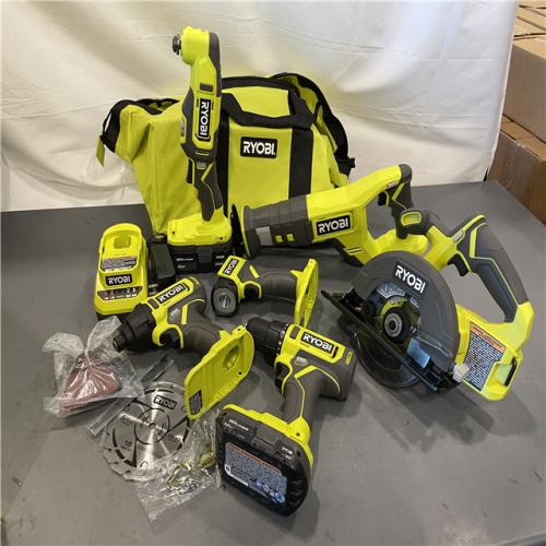 AS-IS - RYOBI ONE+ 18V Cordless 6-Tool Combo Kit