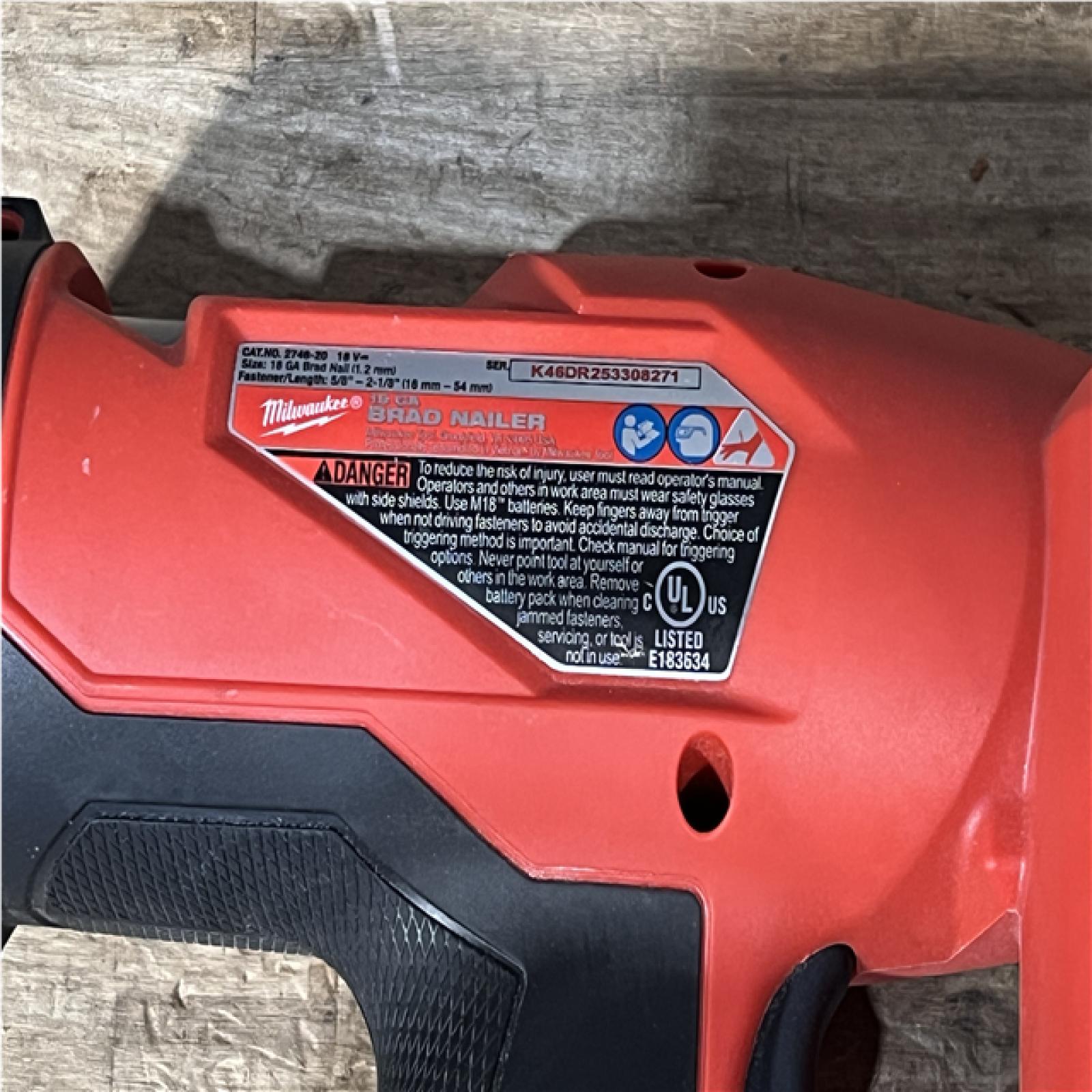 Houston Location AS-IS Milwaukee FUEL 18-Volt Lithium-Ion Brushless Cordless Gen II 18-Gauge Brad Nailer (Tool-Only)