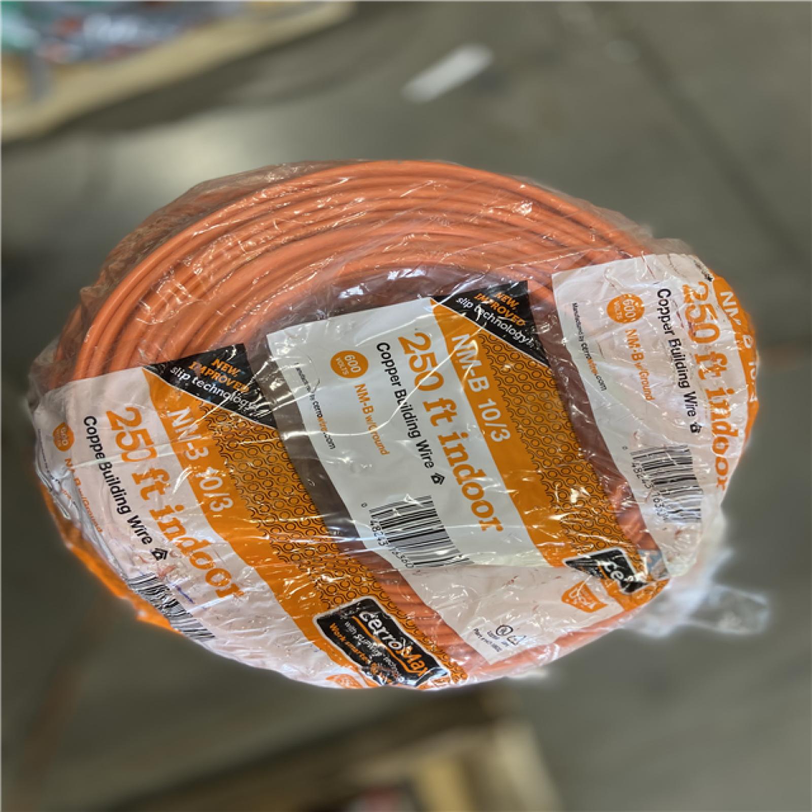 AS-IS - 250 ft. 10/3 Orange Solid CerroMax SLiPWire Copper NM-B Wire