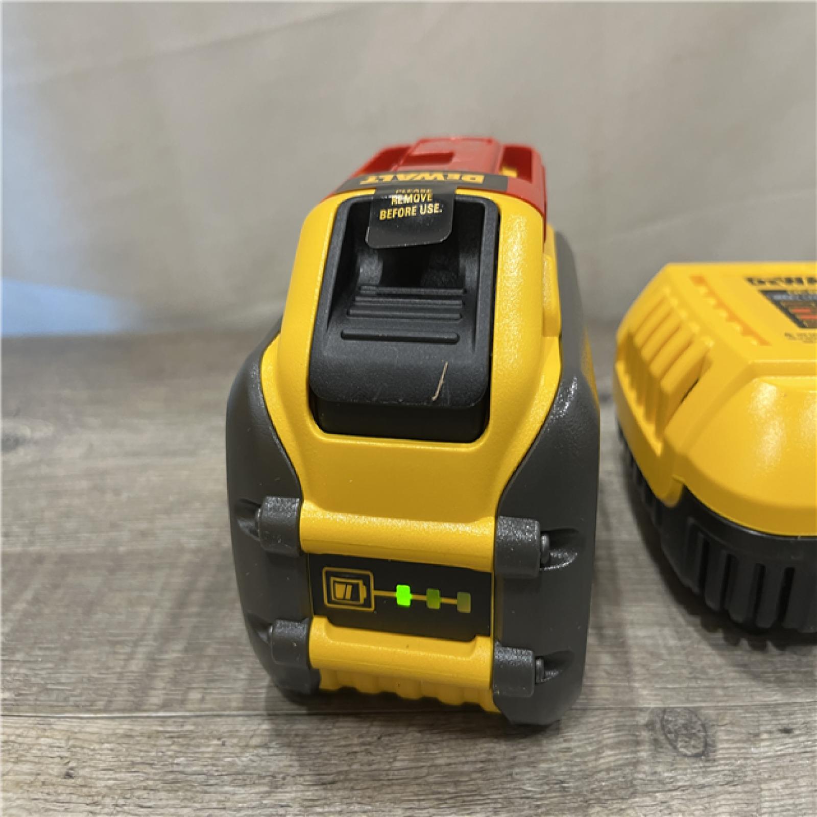 AS-IS DEWALT 20V/60V MAX FLEXVOLT Lithium-Ion 9.0Ah Battery and Charger Starter Kit