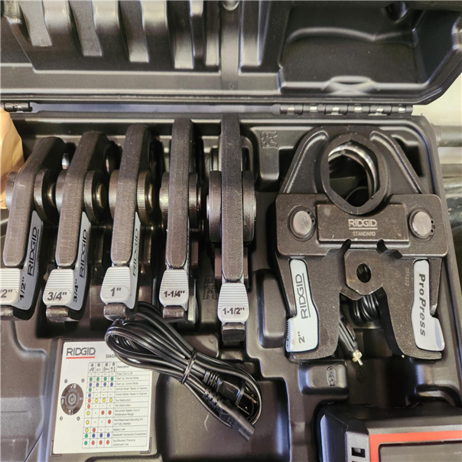 Phoenix NEW RIDGID RP 351 ProPress Inline Standard Press Tool Kit (Includes Case + 2  18V Lio-Ion Batteries + Charger + 6 Press Tool Jaws
