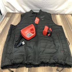 AS-IS Milwaukee Men's 2 X-Large 12-Volt Lithium-Ion Cordless Axis Black Heated Vest Kit
