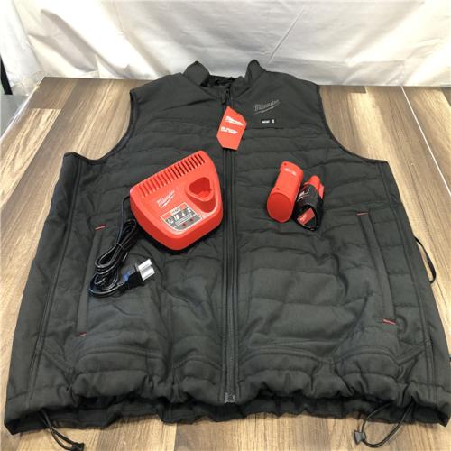 AS-IS Milwaukee Men's 2 X-Large 12-Volt Lithium-Ion Cordless Axis Black Heated Vest Kit