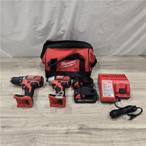 AS-IS Milwaukee 18V Cordless 2-Tool Drill/Driver and Impact Driver Kit