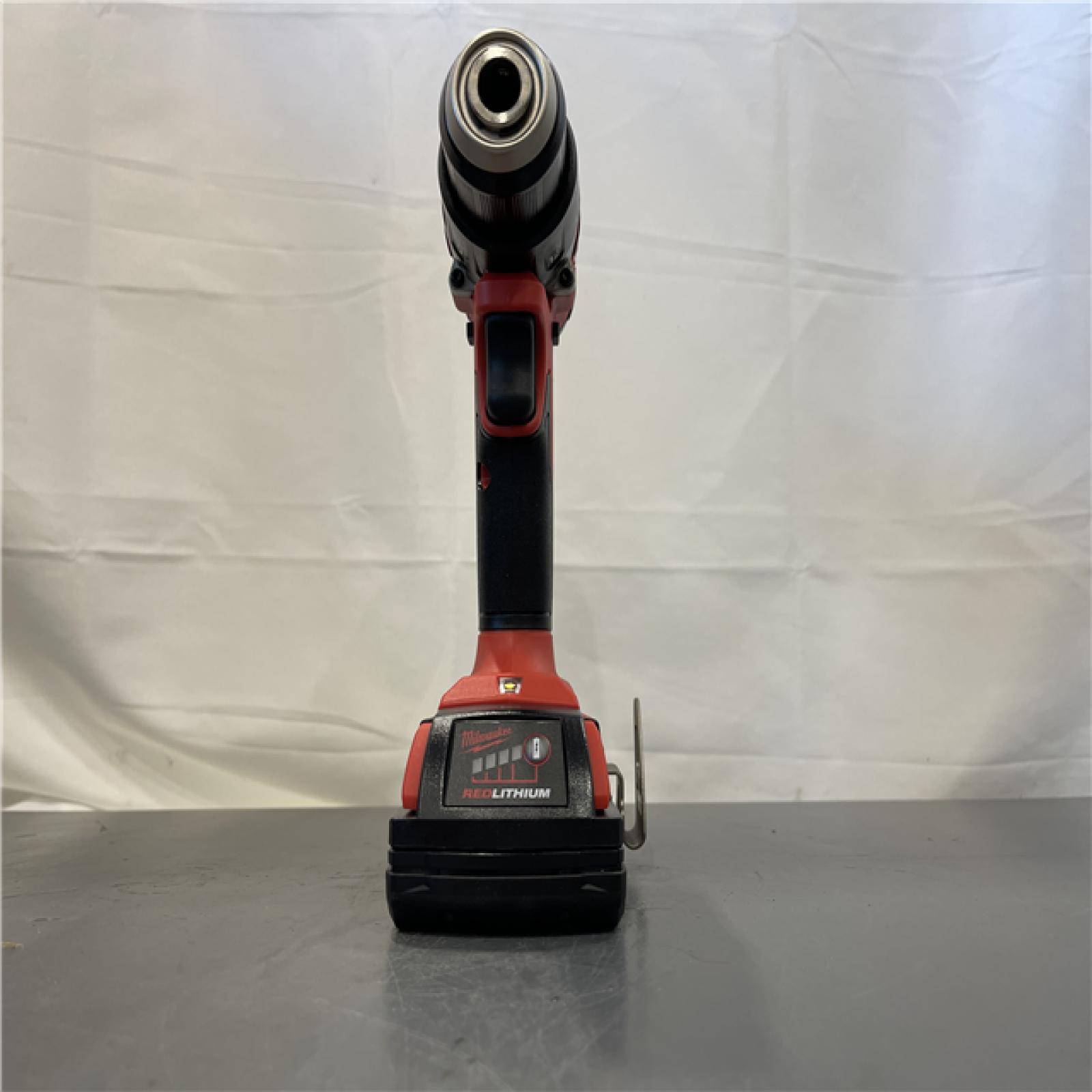 AS-IS - Milwaukee M18 18V Lithium-Ion Brushless Cordless 1/2 in. Compact Drill/Driver Kit