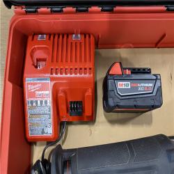 AS-IS MILWAUKEE M18 FUEL18V Lithium-Ion Brushless Cordless SAWZALL Reciprocating Saw with PACKOUT Tool-Box  (1) 5.0 Battery  and Charger