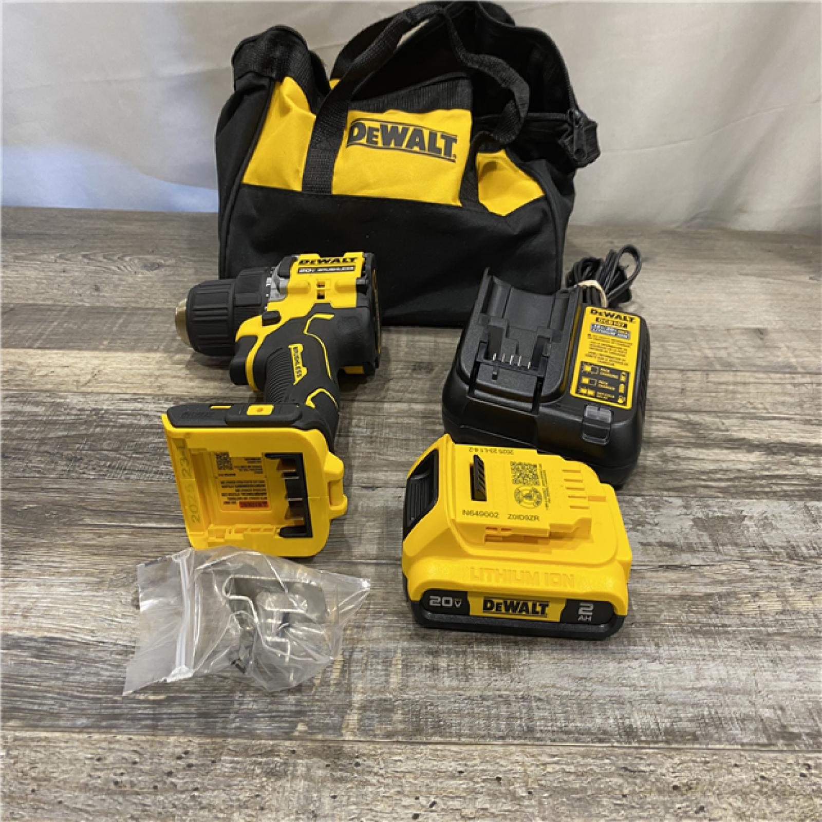 AS-IS DEWALT Atomic 20V Lithium-Ion Cordless Compact 1/2 in. Drill/Driver Kit