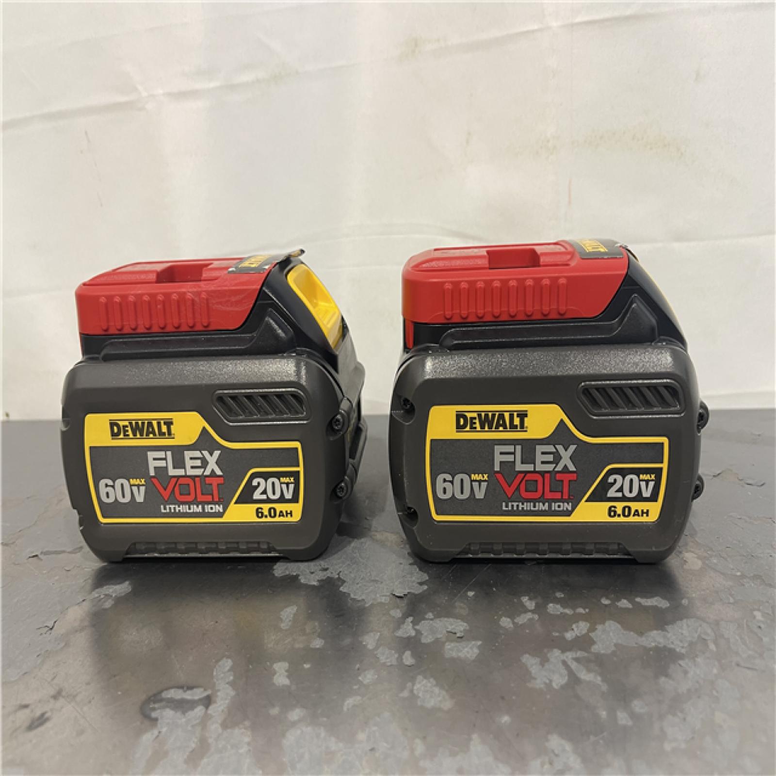 AS-IS- DEWALT FLEXVOLT 20-Volt/60-Volt MAX Lithium-Ion 6.0Ah Battery Pack (2-Pack)