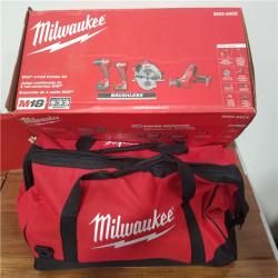 California AS-IS Milwaukee M18 4-Tool Combo Kit  Includes (2) Batteries  Charger and Bag; Appears in Like New Condition
