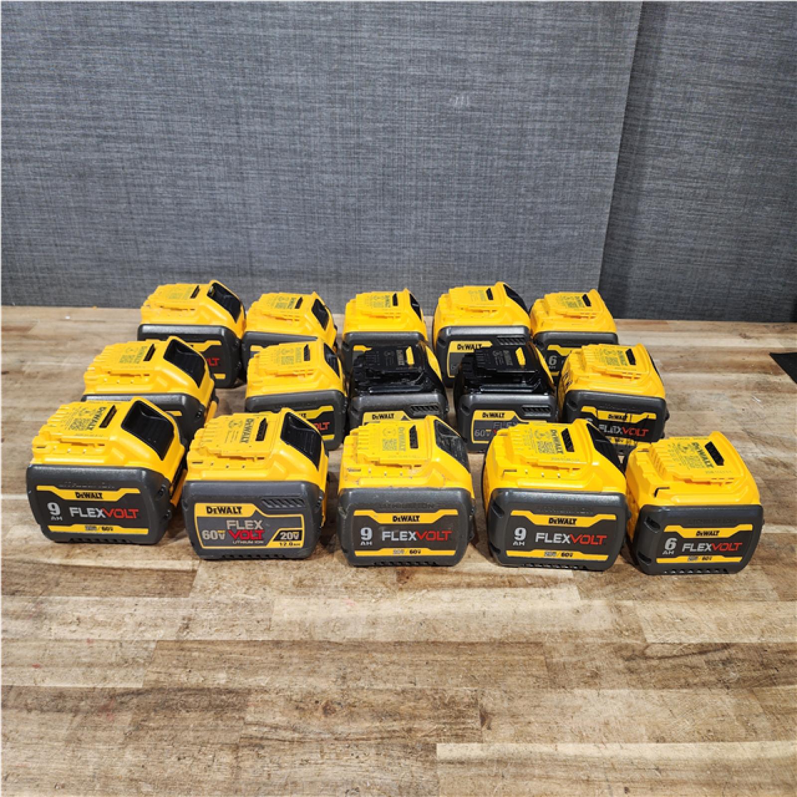 Houston Location AS-IS Dewalt FLEX VOLT Batteries QTY/15