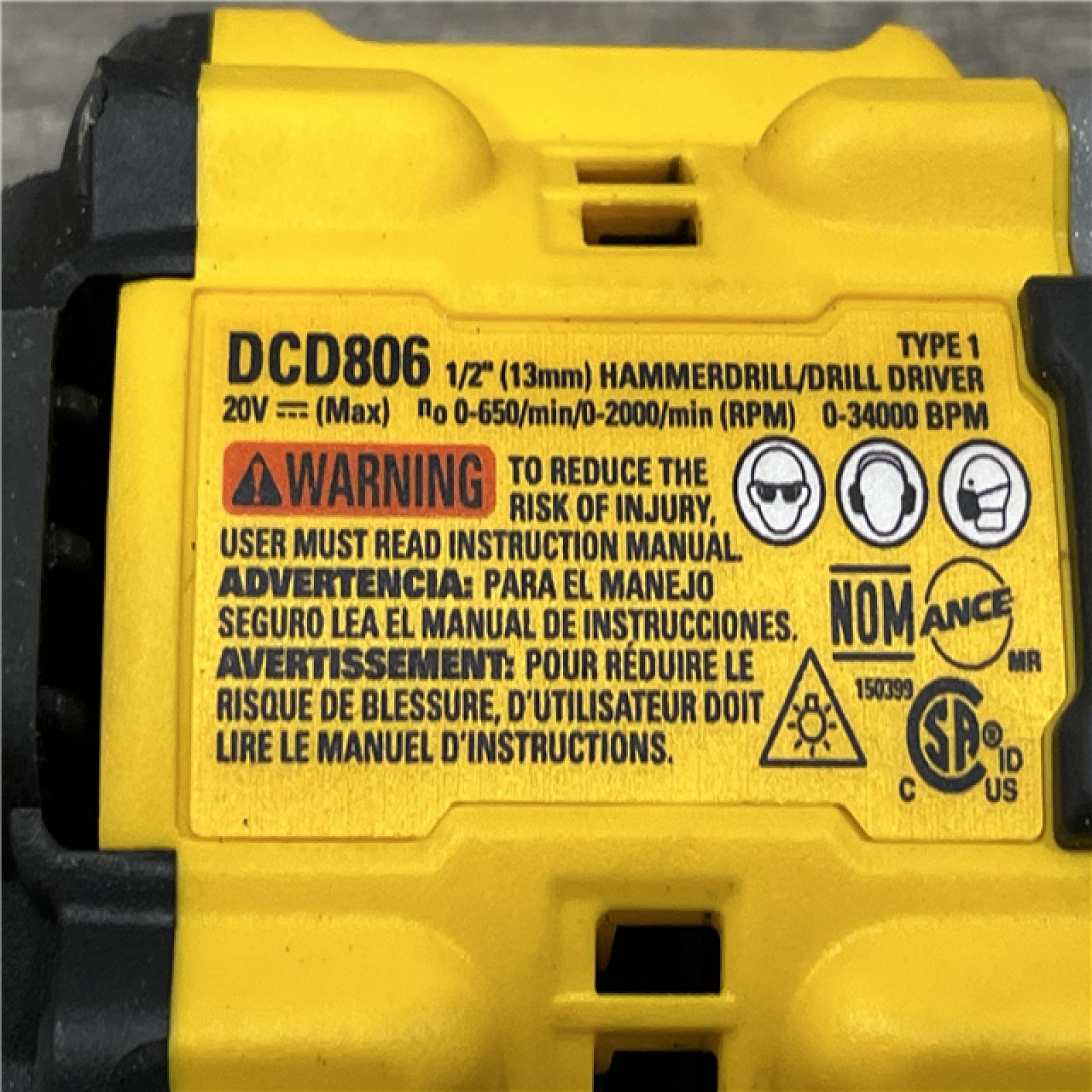 AS-IS DEWALT 20V XR Brushless Cordless 1/2 in. Hammer Drill (Tool-Only)