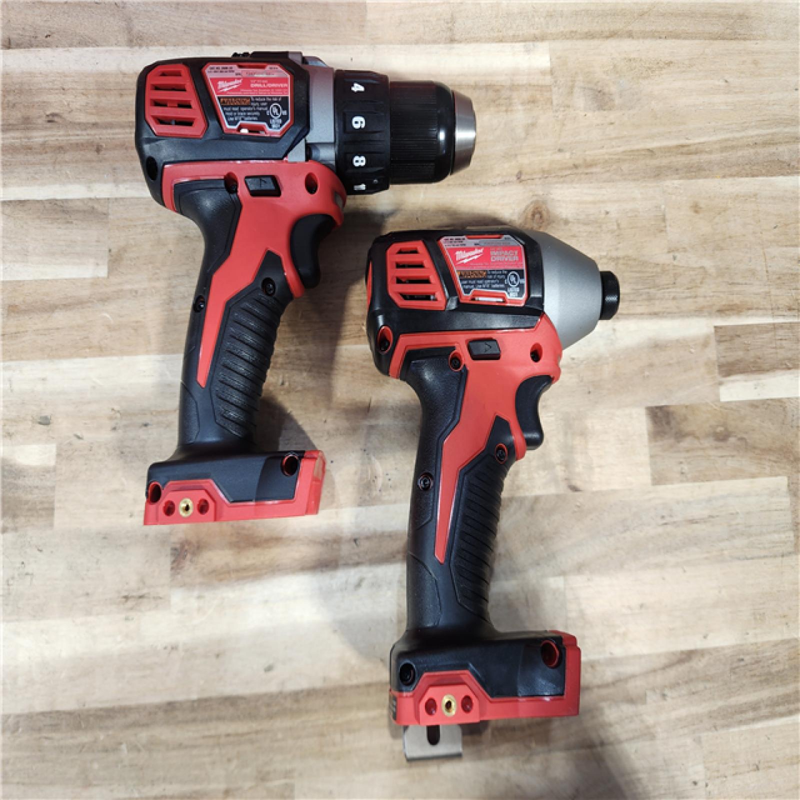 HOUSTON LOCATION - AS-IS Milwaukee 18V Lithium-Ion Cordless Drill Driver/Impact Driver Combo Kit
