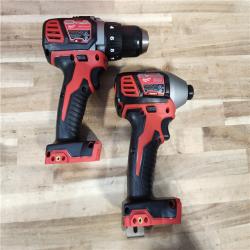 HOUSTON LOCATION - AS-IS Milwaukee 18V Lithium-Ion Cordless Drill Driver/Impact Driver Combo Kit