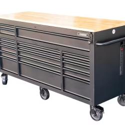 DALLAS LOCATION- AS-IS HUSKY 72 in. W x 24 in. D Heavy Duty 18-Drawer Mobile Workbench Cabinet