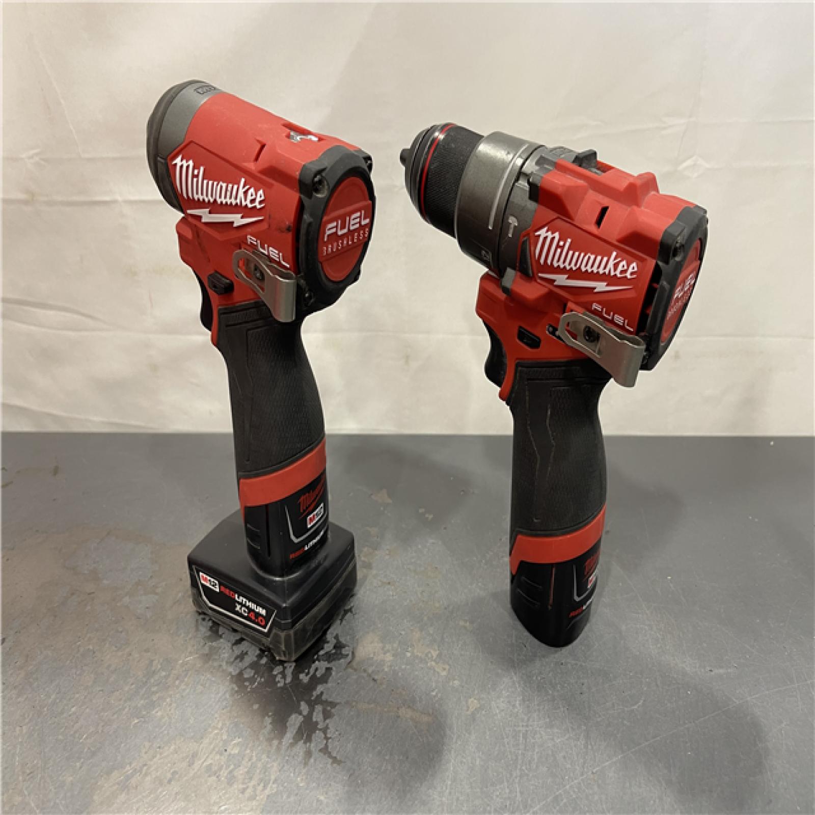 AS-IS - Milwaukee M12 FUEL 12-Volt Lithium-Ion Brushless Cordless Hammer Drill and Impact Driver Combo Kit (2 Tool)