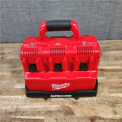 HOUSTON LOCATION - AS-IS Milwaukee 12-Volt/18-Volt Lithium-Ion Multi-Voltage 6-Port Sequential Rapid Battery Charger