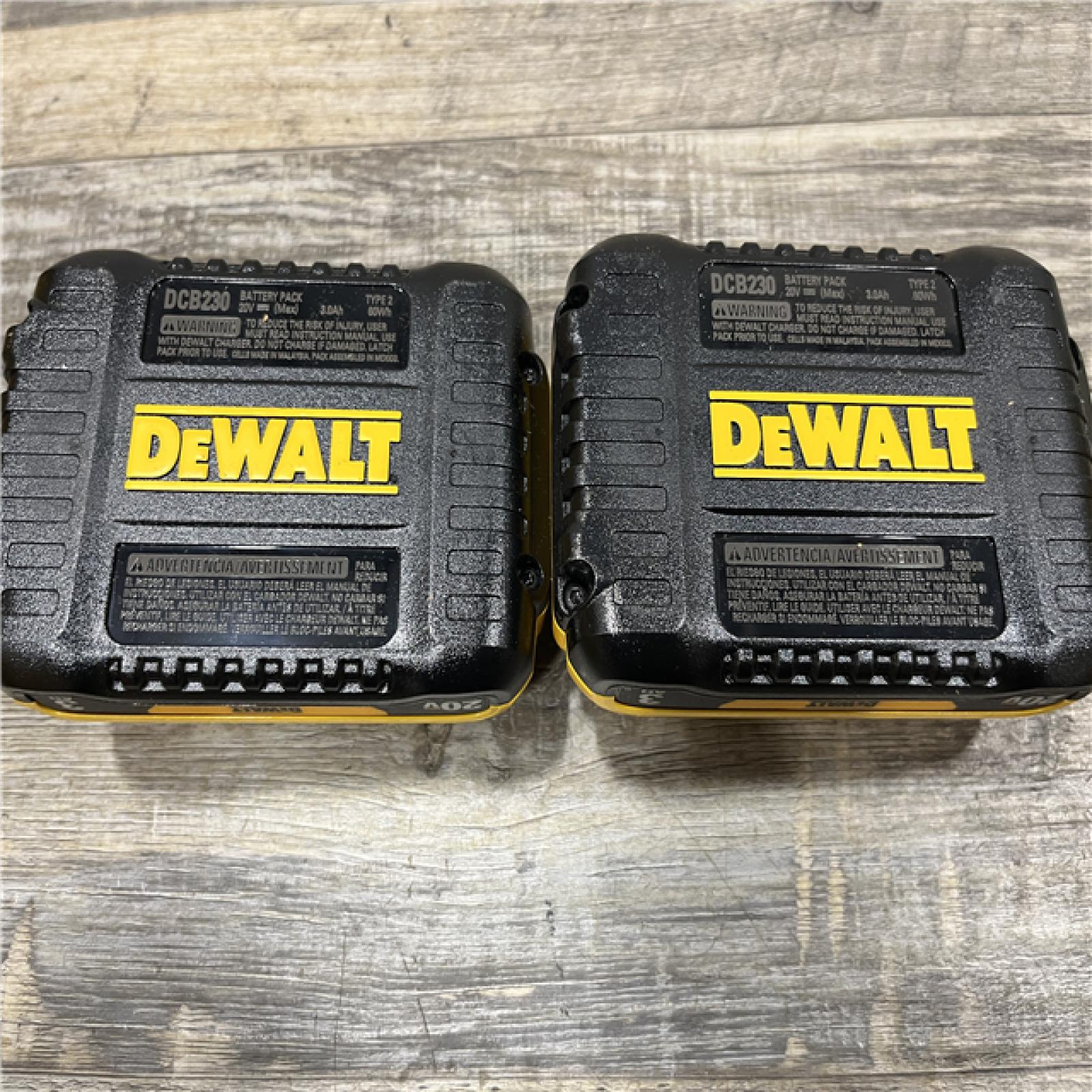 AS-IS DEWALT 20V MAX Compact Lithium-Ion 3.0Ah Battery Pack (2 Pack)