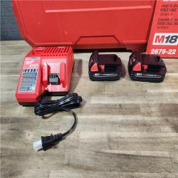 HOUSTON LOCATION - AS-IS (APPEARS LIKE NEW) M18 18-Volt Lithium-Ion Cordless FORCE LOGIC 600 MCM Crimper Kit W/(2) 2.0Ah Batteries, Charger, Hard Case