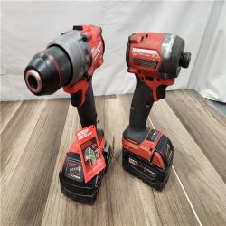 AS-IS Milwaukee M18 FUEL 18V Lithium-Ion Brushless Cordless Hammer Drill and Impact Driver Combo Kit (2-Tool) with 2 Batteries